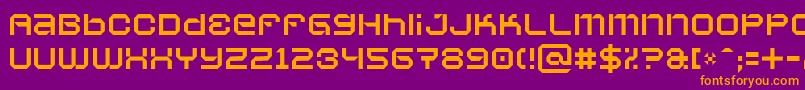 VaporbyteSlim Font – Orange Fonts on Purple Background