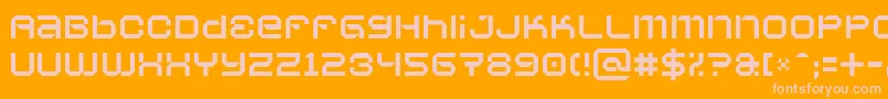 VaporbyteSlim Font – Pink Fonts on Orange Background