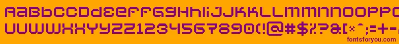 VaporbyteSlim Font – Purple Fonts on Orange Background