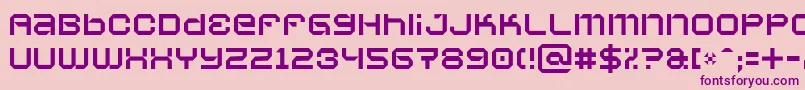 VaporbyteSlim Font – Purple Fonts on Pink Background