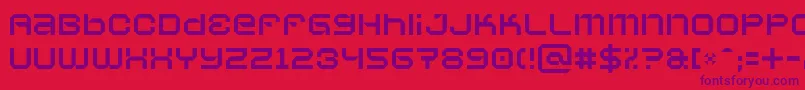 VaporbyteSlim Font – Purple Fonts on Red Background