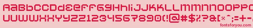 VaporbyteSlim Font – Red Fonts on Pink Background