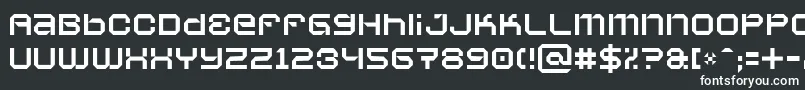 VaporbyteSlim-fontti – valkoiset fontit mustalla taustalla
