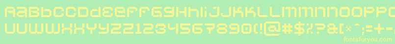 VaporbyteSlim Font – Yellow Fonts on Green Background