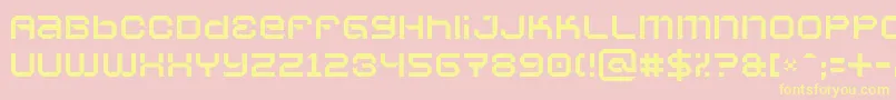 VaporbyteSlim Font – Yellow Fonts on Pink Background