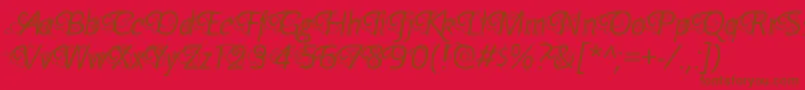 YellandeRegular Font – Brown Fonts on Red Background