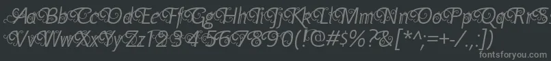 YellandeRegular Font – Gray Fonts on Black Background