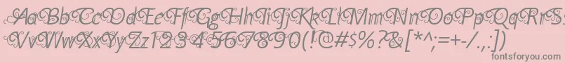 YellandeRegular Font – Gray Fonts on Pink Background