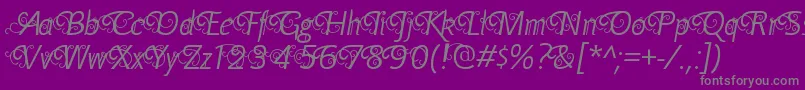 YellandeRegular Font – Gray Fonts on Purple Background