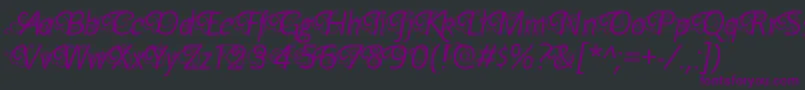 YellandeRegular Font – Purple Fonts on Black Background