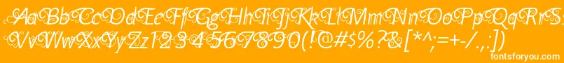 YellandeRegular Font – White Fonts on Orange Background