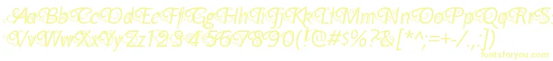 YellandeRegular-fontti – keltaiset fontit
