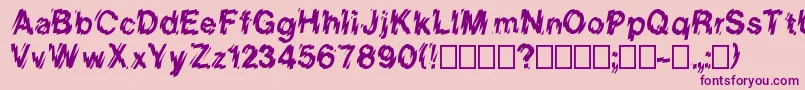 Glashou Font – Purple Fonts on Pink Background