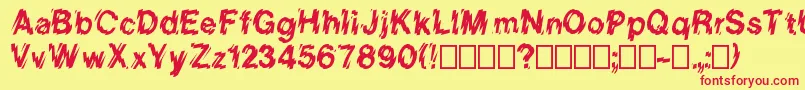 Glashou Font – Red Fonts on Yellow Background