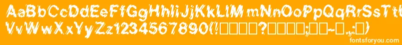 Glashou Font – White Fonts on Orange Background