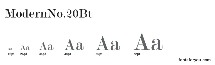 ModernNo.20Bt Font Sizes