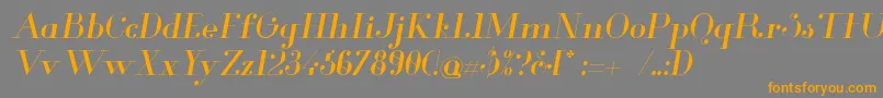 GlamorItalic Font – Orange Fonts on Gray Background