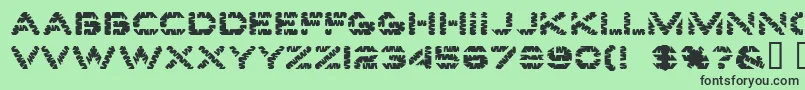 Edgewater Font – Black Fonts on Green Background