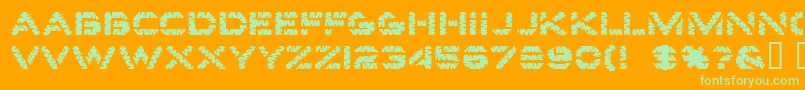 Edgewater Font – Green Fonts on Orange Background
