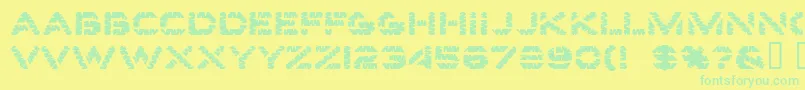 Edgewater Font – Green Fonts on Yellow Background