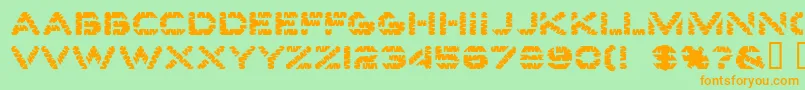 Edgewater Font – Orange Fonts on Green Background