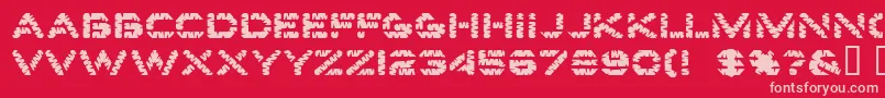 Edgewater Font – Pink Fonts on Red Background