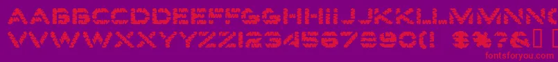 Edgewater Font – Red Fonts on Purple Background