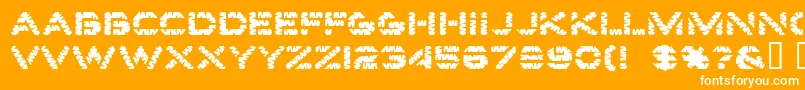 Edgewater Font – White Fonts on Orange Background