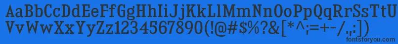 KingsbridgeScRg Font – Black Fonts on Blue Background