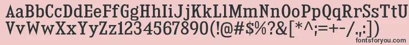 KingsbridgeScRg Font – Black Fonts on Pink Background
