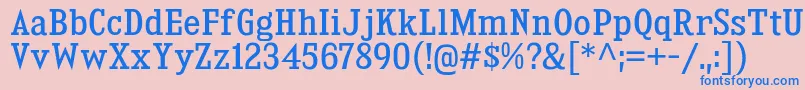 KingsbridgeScRg Font – Blue Fonts on Pink Background