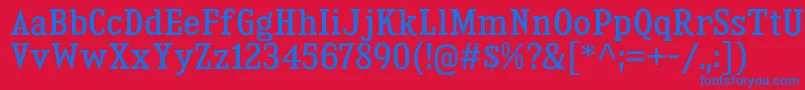 KingsbridgeScRg Font – Blue Fonts on Red Background