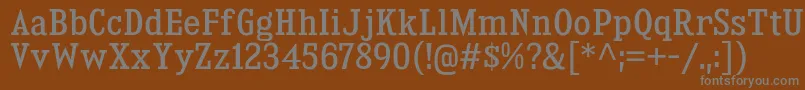 Шрифт KingsbridgeScRg – серые шрифты на коричневом фоне