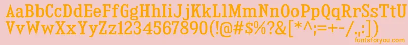 KingsbridgeScRg Font – Orange Fonts on Pink Background