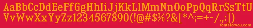 KingsbridgeScRg Font – Orange Fonts on Red Background