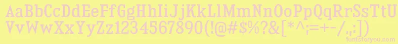 KingsbridgeScRg Font – Pink Fonts on Yellow Background