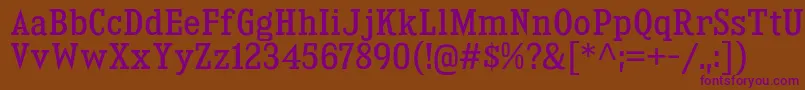 KingsbridgeScRg Font – Purple Fonts on Brown Background