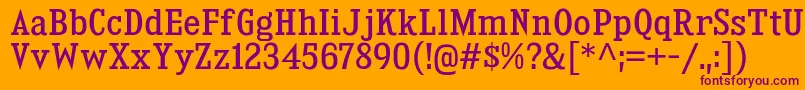 KingsbridgeScRg Font – Purple Fonts on Orange Background