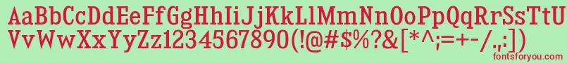 KingsbridgeScRg Font – Red Fonts on Green Background