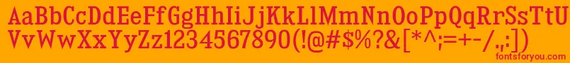 KingsbridgeScRg Font – Red Fonts on Orange Background
