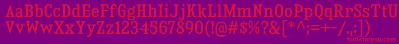 KingsbridgeScRg Font – Red Fonts on Purple Background