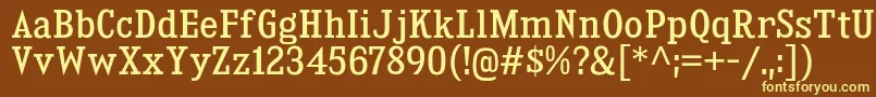 Шрифт KingsbridgeScRg – жёлтые шрифты на коричневом фоне