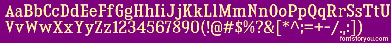 KingsbridgeScRg Font – Yellow Fonts on Purple Background