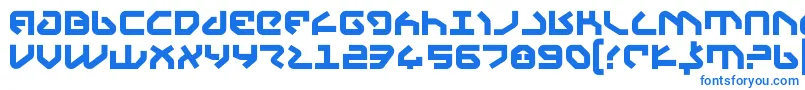 フォントYahren7 – 白い背景に青い文字