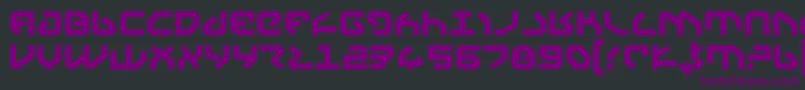 Шрифт Yahren7 – фиолетовые шрифты на чёрном фоне