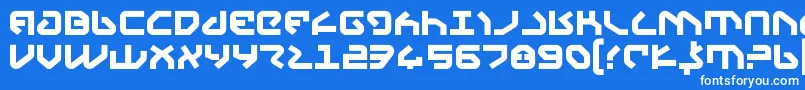 フォントYahren7 – 青い背景に白い文字