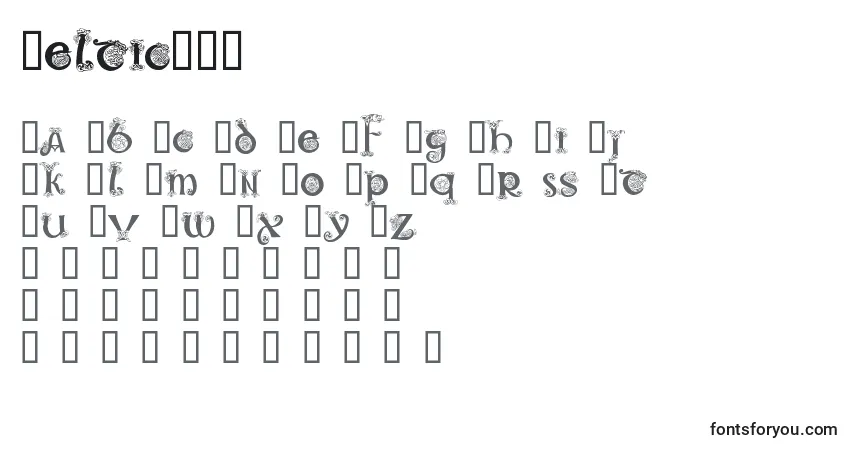 Шрифт Celtic101 – алфавит, цифры, специальные символы