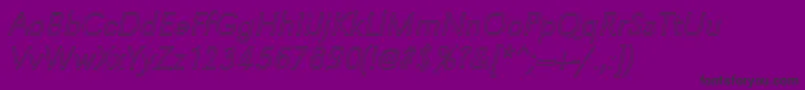 GroteskouXlightItalic Font – Black Fonts on Purple Background
