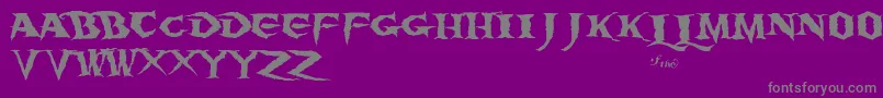 BWrath Font – Gray Fonts on Purple Background