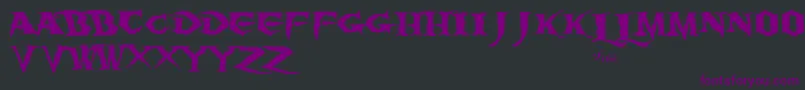 フォントBWrath – 黒い背景に紫のフォント